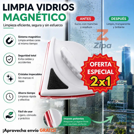 Limpia Vidrios Magnético